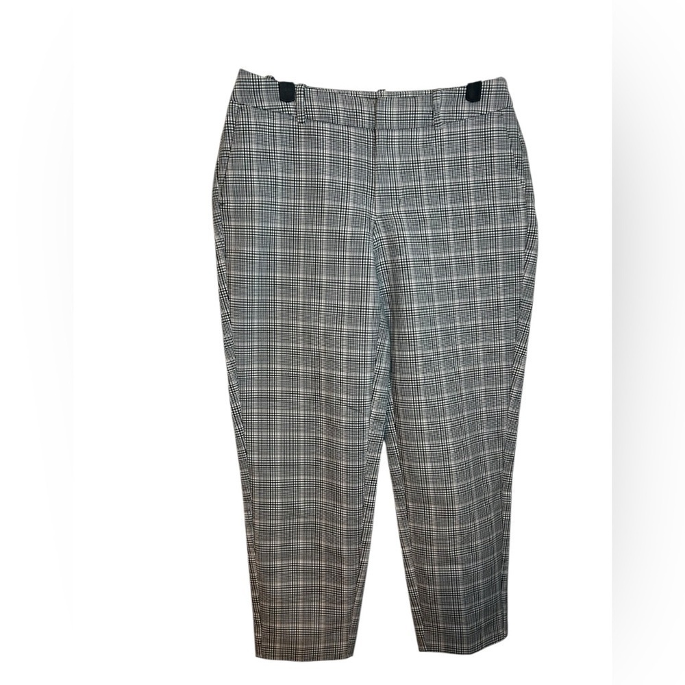 A New Day Plaid Checkered Stretch Ankle Trousers
